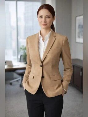 J. Crew Super 120 Four Season Lightweight Wool Blazer in Camel Size 6